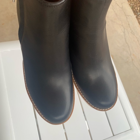 Antonio Melani black leather wood clog boots size 5.5 M - Picture 9 of 16